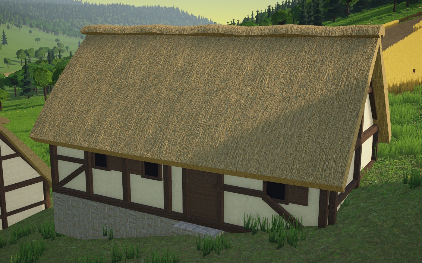 A cottage, modelled in Blender